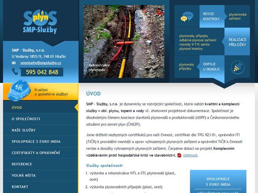 poskytujeme komplexní služby v obl. plynu, topení a vody - výstavba a rekonstrukce ntl a stl plynovodů, plynovodních přípojek, odběrných plynových zařízení, instalace v bytových domech – voda + plyn + topení, realizace plynových kotelen, revize plynových zařízení.