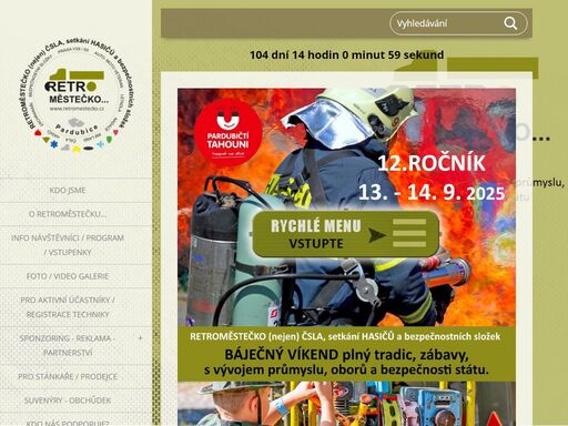 retroměstečko nejen čsla setkání hasičů a bezpečnostních složek pardubice
báječný víkend plný tradic zábavy s vývojem průmyslu oborů bezpečnost státu
