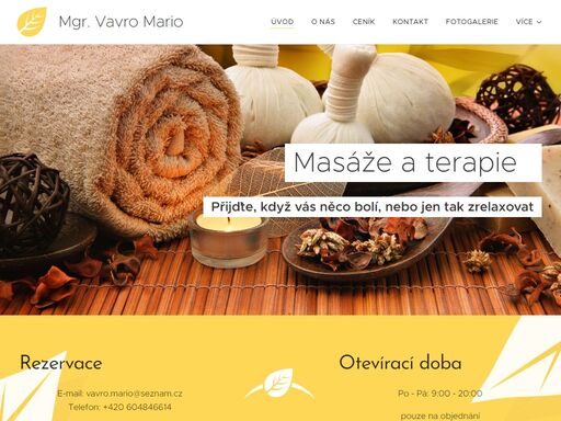 e-mail: vavro.mario@seznam.cz telefon: +420 604846614