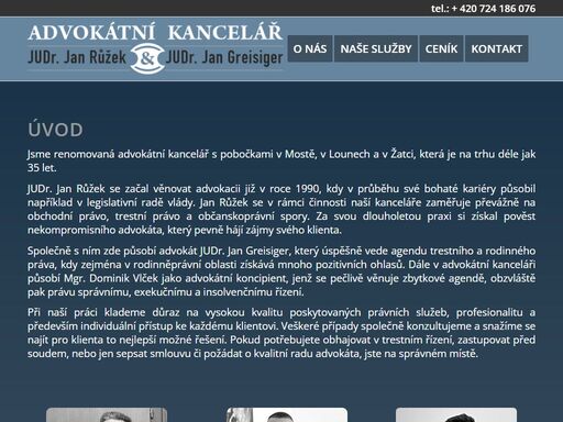 advokátní kancelář judr. růžek & judr. greisiger - ak most - trestní řízení, občanskoprávní spory, sepisování smluv, kvalitní právní poradenství.
