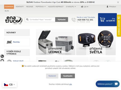 enatruck truck shop nabízí široký sortiment příslušenství, autodoplňků a tuningových dílů pro nákladní vozy, kamiony, dodávky a přívěsy ? 