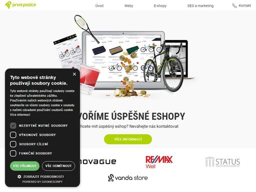 ? tvorba webových prezentací a úspěšných eshopů. moderní design, který dodržuje vaši firemní identitu. ? dokonalá responzivita, rychlé načítání a nejnovější technologie. ? dbáme na maximální uživatelský komfort. ?