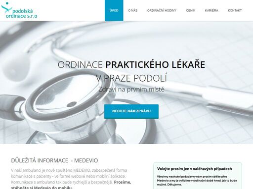 zajišťujeme standardní léčebnou péči, akutní a chronickou léčbu včetně preventivních prohlídek a očkování.