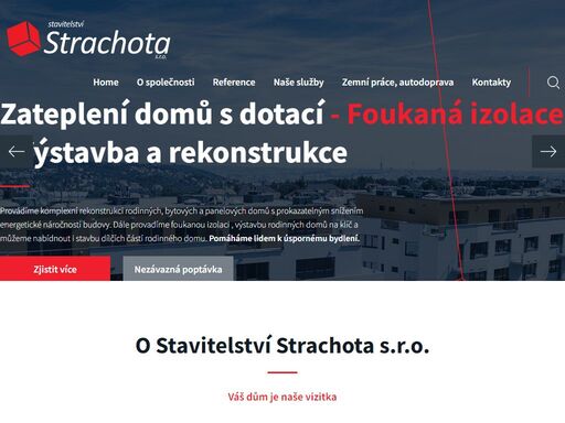 stavitelství strachota s.r.o. - revitalizace  panelových a bytových domů , zateplení a rekonstrukce rodinných domů ,výstavba rodinných domů, foukaná izolace