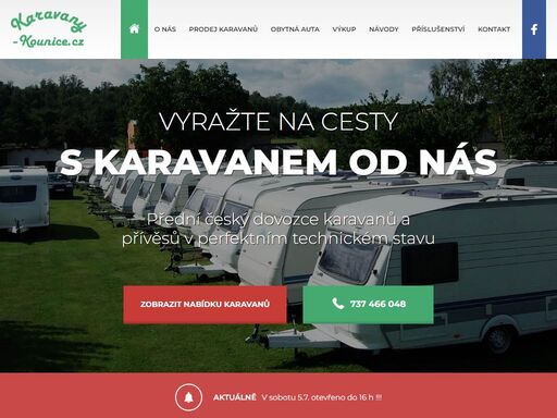jsme přední český dovozce karavanů a přívěsů v perfektním technickém stavu. karavany také vykupujeme za hotovost nebo na protiúčet. každý si u nás vybere. 