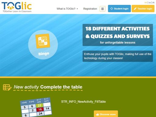 tablets in class instruction are not limited to frontal teaching and single purpose applications. toglic offers you teaching activities for team cooperation in the class and for development of communication skills in children.
