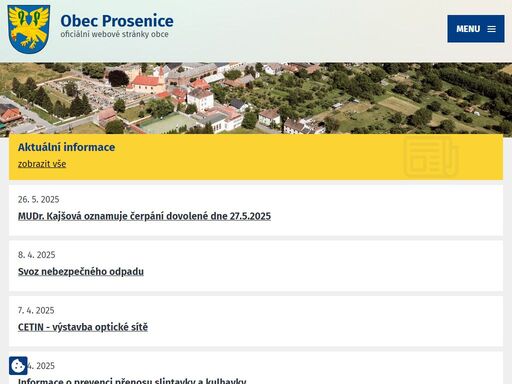 obec prosenice se nachází v olomouckém kraji 5 km od města přerova v rovinné krajině moravské brány. původně se jednalo o dvě katastrální obce, jejichž názvy byly velké prosenice a malé prosenice. ty se sloučily v jednu obec v roce 1948. 