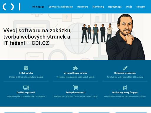 cdi.cz – 30 let zkušeností s vývojem softwaru, tvorbou webů, správou it a marketingem. navrhujeme řešení šitá na míru vašim potřebám.