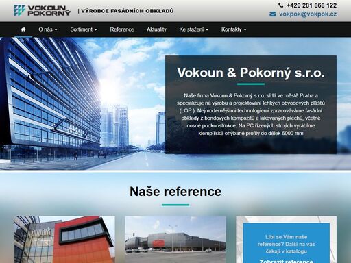 firma vokoun & pokorný s.r.o. nabízí realizuje opláštění hal, fasádní obklady, fasádní systémy,  zateplení fasád apod.