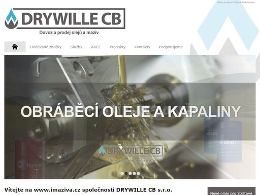 naše společnost drywille cb s.r.o. nabízí spolupráci v oblastech - oleje a maziva - české budějovice.