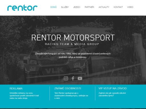 rentor racing & media group je rallye a motocrossový závodní tým, který nejen závodí, ale také poskytne vaší společnosti marketingové služby ve spojením s motorsportem. 
