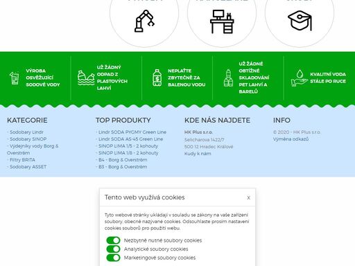 sodobary, výdejníky vody značek lindr, sinop, borg & overström, asset - prodej, servis od profesionálů. kontaktujte nás.