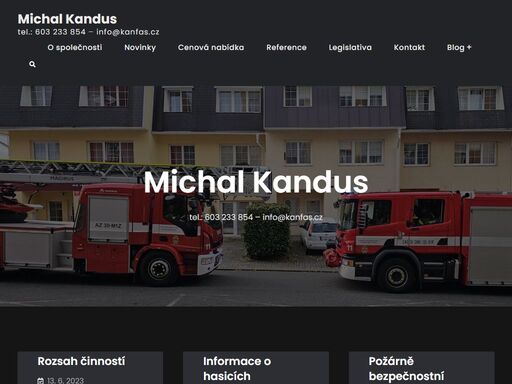 kanfas : servis požárních služeb