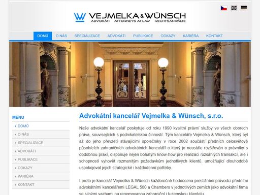 advokátní kancelář vejmelka & wünsch poskytuje kvalitní právní služby ve všech oborech práva souvisejících s podnikatelskou činností.