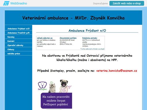veterinární ambulance - mvdr. zbyněk konvička