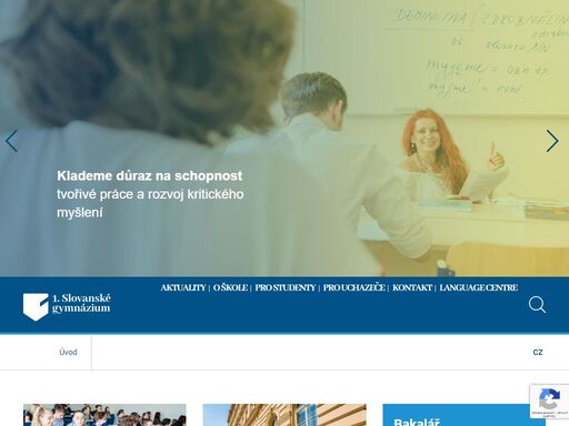 vítáme vás na webu 1.slovanského gymnázia