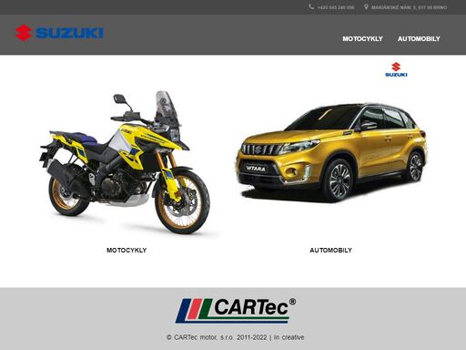 katalog motocyklů suzuki. technické a obchodní informace o aktuální nabídce motocyklů suzuki v čr.