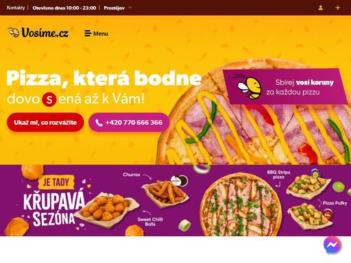 nejrychlejší rozvoz pizzy, stripsů, křidélek a nápojů po celém prostějově.