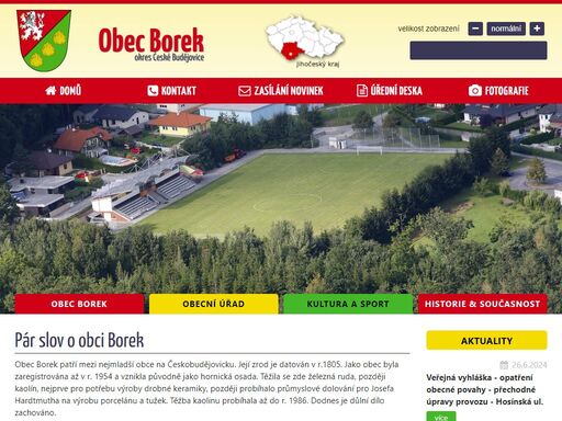 oficiální web obce borek