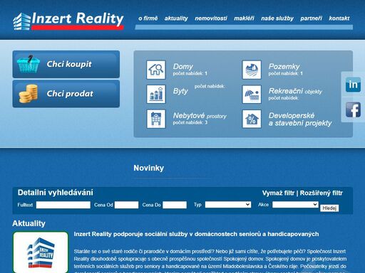 inzert-reality.cz  - inzertní realitní server 