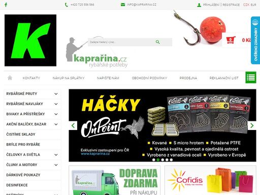 rybářské potřeby kaprařina.cz. vítáme vás na stránkách internetového obchodu s rybářskými potřebami www.kaprarina.cz