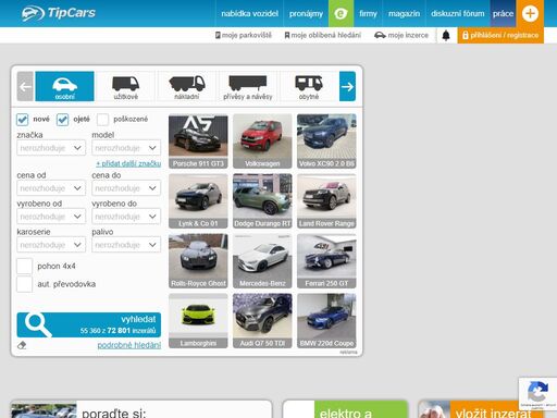 motoristický inzertní server tipcars s nabídkou přes 72806 inzerátů od autobazarů i soukromých prodejců z celé čr. škoda, ford, volkswagen a další značky najde také.