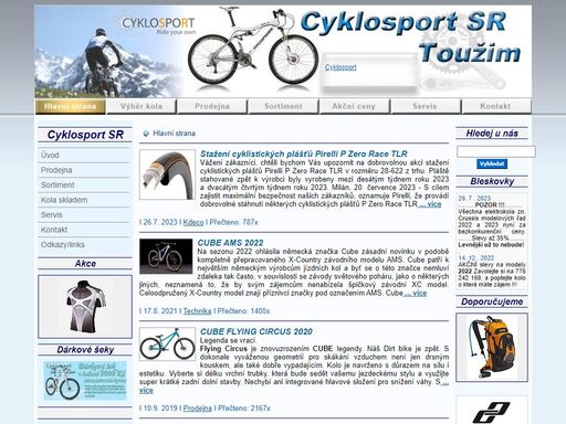 cyklosport sr - prodej a servis jízdních kol cube, giant, corratec ... a stránky mtb clubu nežichov