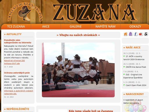 oficiální webová prezentace znojemské taneční skupiny zuzana.