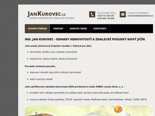 ing. jan kurovec - odhady nemovitostí a znalecké posudky v oblasti nový jičín a okolí.