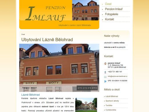 penzion imlauf - příjemné ubytování v centru lázeňského městečka - ubytování lázně bělohrad.