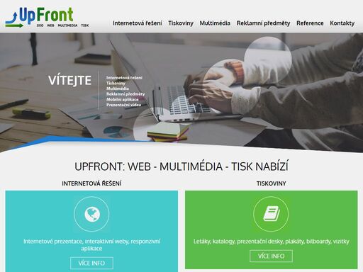 studio upfront - web, multimedia, tisk, reklamní předměty, seo, internetové stránky, internetové aplikace, letáky, katalogy, plakáty