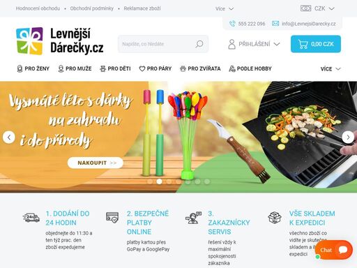 www.levnejsidarecky.cz