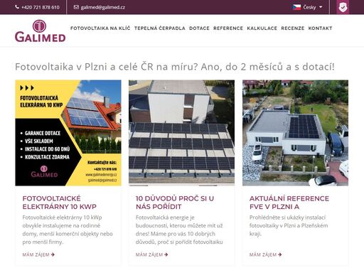 hledáte dodavatele fotovoltaiky v plzni? plánujete fve na střechu na klíč? klikněte na galimedenergy.cz!