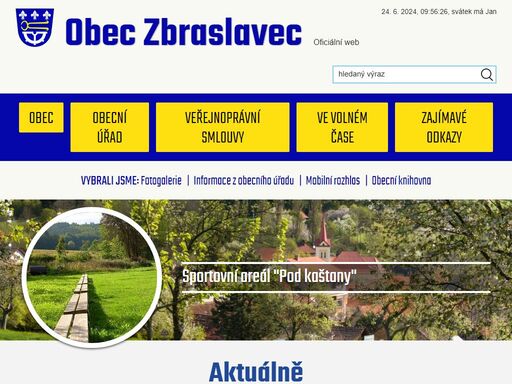 oficiální stránky obce zbraslavec
