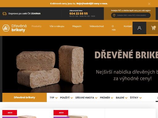 český dodavatel dřevěných briket špičkové kvality. ?? široká nabídka briket s rozvozem po celé čr zdarma.