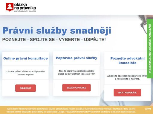 spojte se s právníky snadno - online právní porady, právní konzultace a poptávky právních služeb. poznejte advokátní kanceláře v česku.