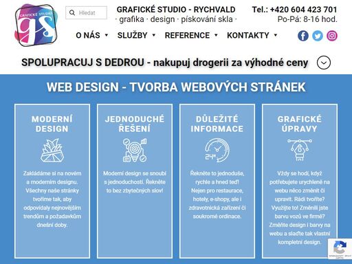 grafické studio - rychvald, čerňáková & partners s.r.o. - pískování skla, tvorba webových stránek, reklamní a grafické služby