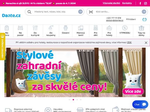 dante.cz s.r.o. - široká nabídka kvalitního a levného bytového textilu! v naší nabídce naleznete také povlečení, záclony a mnoho dalšího v našem e-shopu.