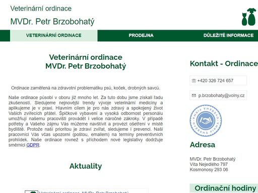 veterinární ordinace mladá boleslav