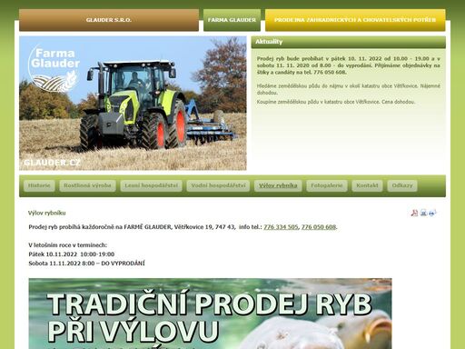 oficiální webové stránky glauder.cz