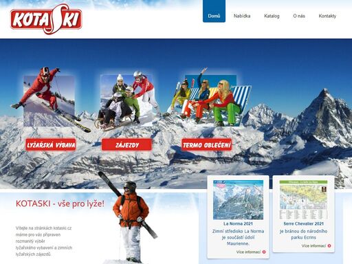 nabízíme lyžařské zájezdy pro rok 2020. prodej a půjčovna kompletní lyžařské výbavy, prodej termooblečení.