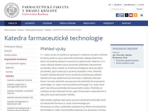 www.faf.cuni.cz/Fakulta/Organizacni-struktura/Katedry/Katedra-farmaceuticke-technologie
