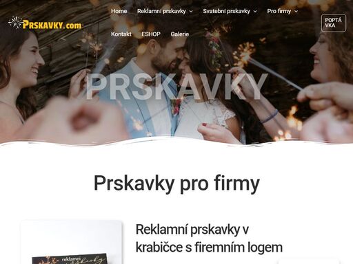 reklamní prskavky ve tvaru vašeho firemního loga. prskavky v obalu s vaším logem. speciální vánoční prskavky pro firmy. svatební prskavky.