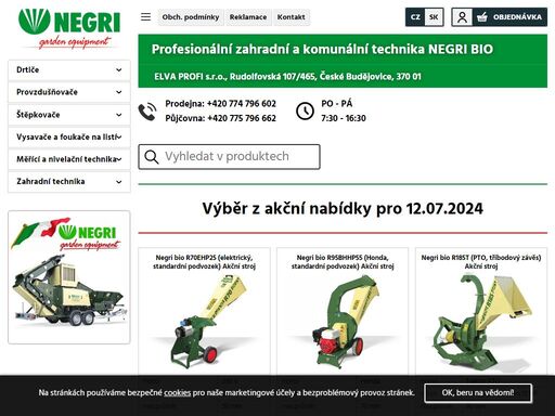 profesionální zahradní a komunální technika předního italského výrobce. autorizovaný prodejce a autorizovaný servis v českých budějovicích.