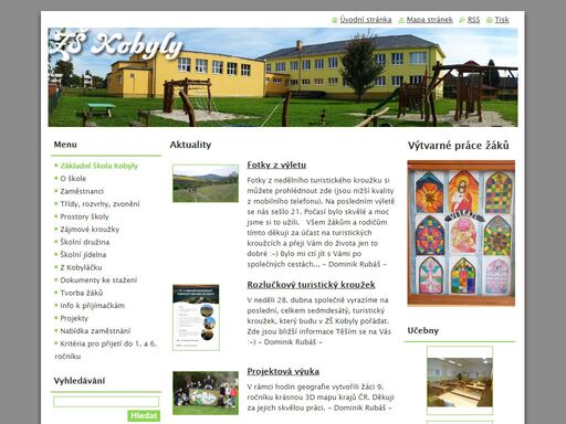 oficiální webové stránky základní školy kobyly