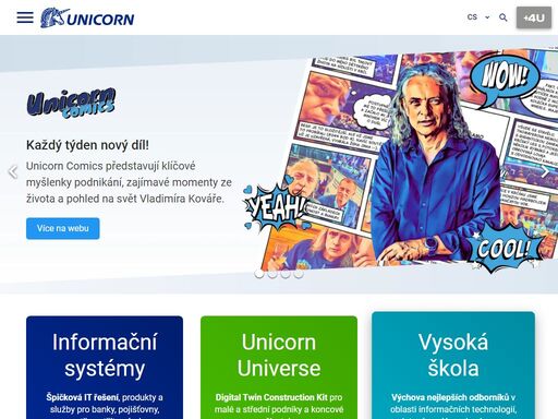 unicorn je renomovaná evropská společnost poskytující ty největší informační systémy a řešení z oblasti informačních technologií.