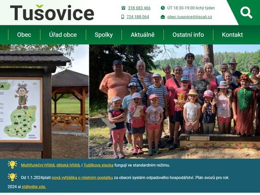 oficiální stránky obce tušovice