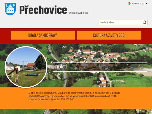 přechovice jsou vesnice a obec v okrese strakonice v jihočeském kraji, asi 1,5 km severovýchodně od volyně, v bavorovské vrchovině