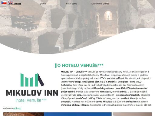 mikulov inn jsou hotel, penzión a apartmánový dům v srdci mikulova ve kvalitě ***