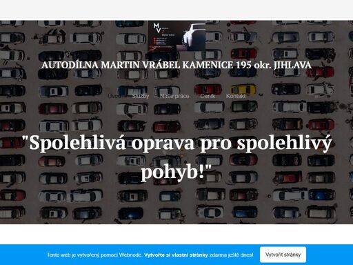 v naší autodílně martin vrábel se specializujeme na opravy a údržbu motorových vozidel. nabízíme např. výměnu provozních kapalin, podvozkových dílů, opravy výfuků, rozleštění zažloutlých světel, diagnostiku, drobné karosářské práce a zapůjčení náhradního vozidla. spolehněte se na naši zkušenost a profesionalitu pro bezpečný a spolehlivý provoz...